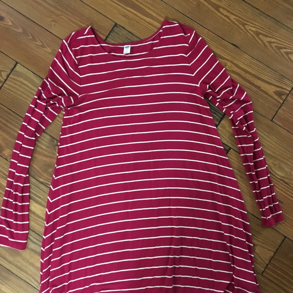 Old Navy Dark Pink Striped Dress